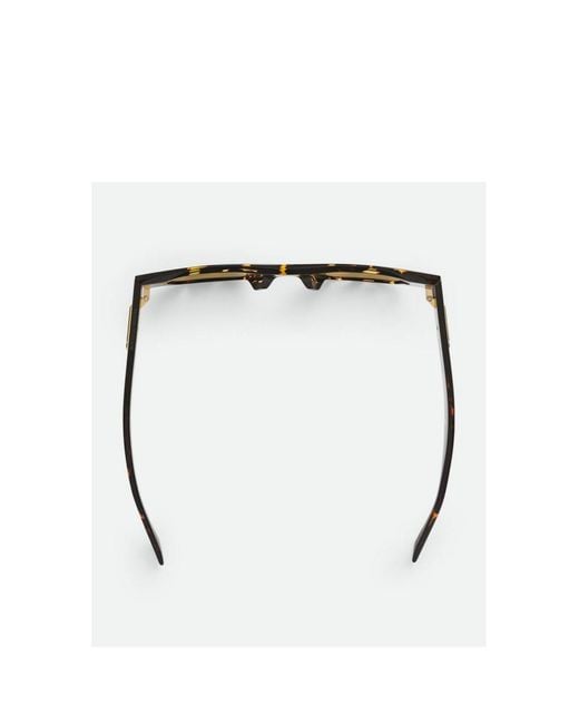 Bottega Veneta Black Ultrathin Squared Sunglasses for men