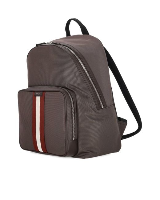 Bally Black Mavrick Leather Backpack for men