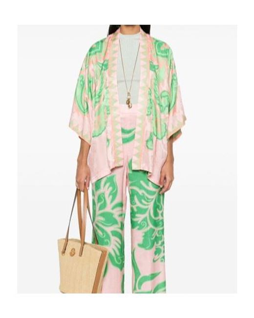 Etro Green Paisley Printed Jacket