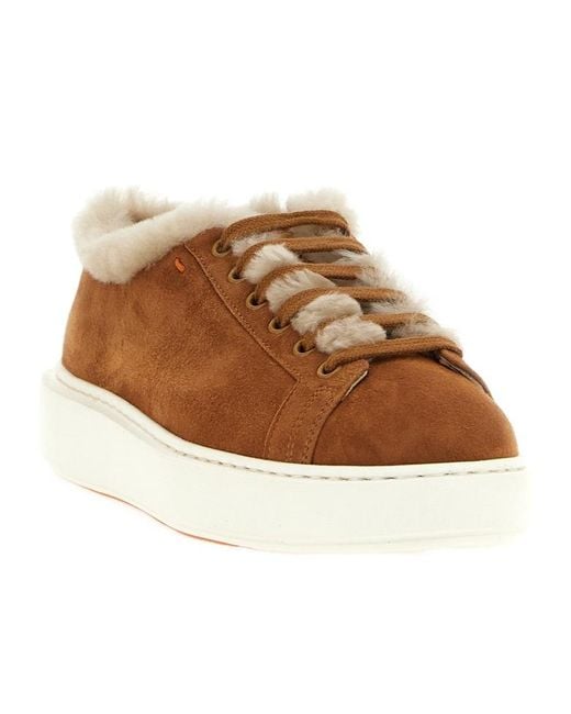 Santoni Brown Cleanmount Sneakers