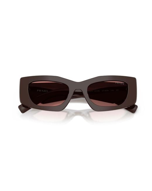Prada Multicolor Eyewear Triangular Logo Butterfly Frame Sunglasses
