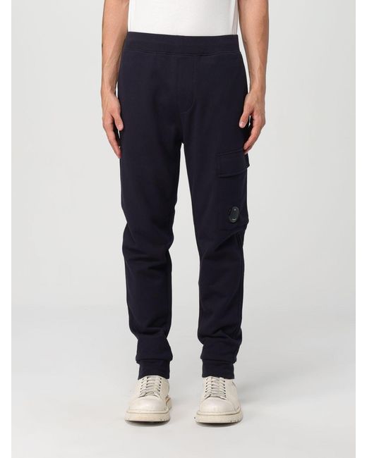 C P Company Blue Tapered Leg Cargo Track Pants for men