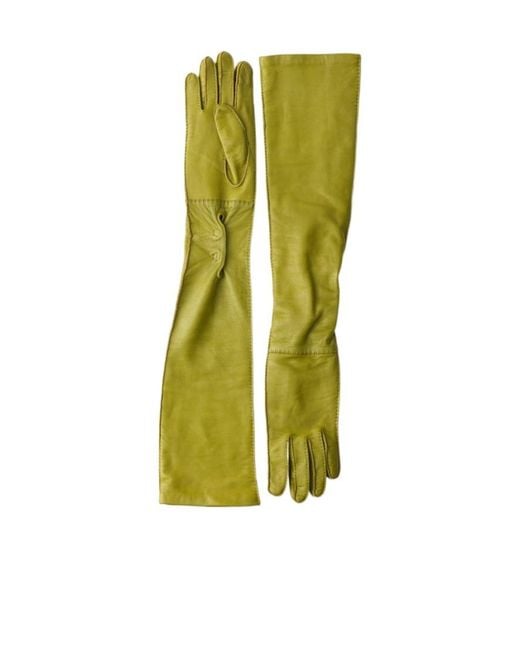 Prada Green Long Nappa Gloves