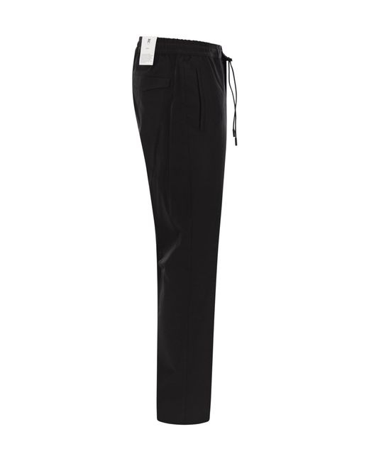 Pt Pantaloni Black Pt Torino Drawstring Waist Pants for men