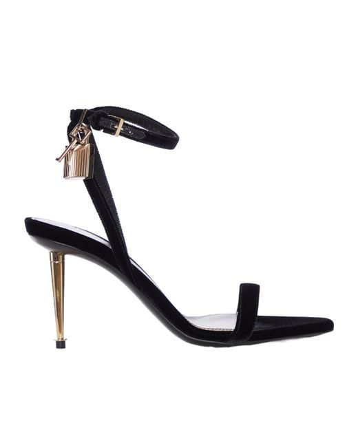 Tom Ford White Round-Toe High-Heeled Sandals