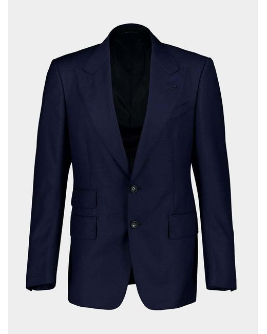 Tom Ford Blue Single-Breasted Tailored Suit for men