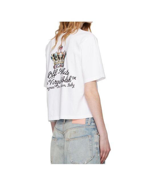 Off-White c/o Virgil Abloh White Royal Crown Boxy T-Shirt
