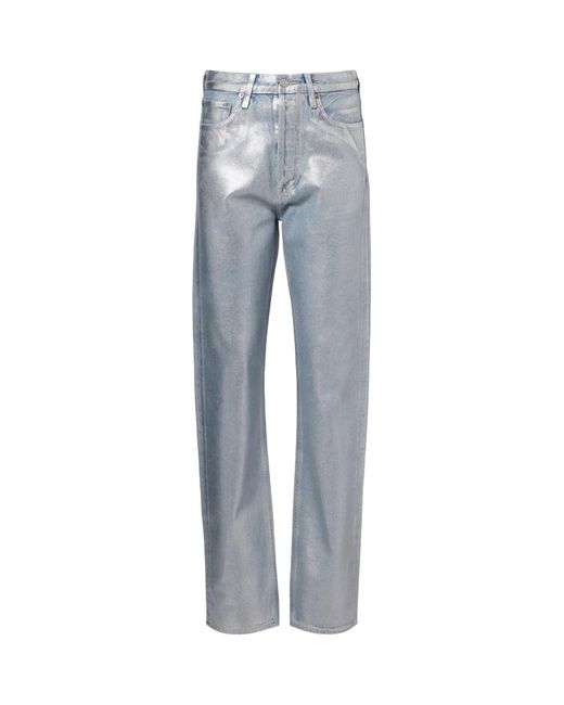 Agolde Blue Straight Jeans