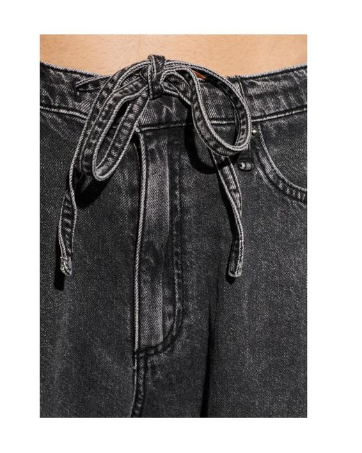 Rag & Bone Gray Phoebe Drawstring-Detail Trousers