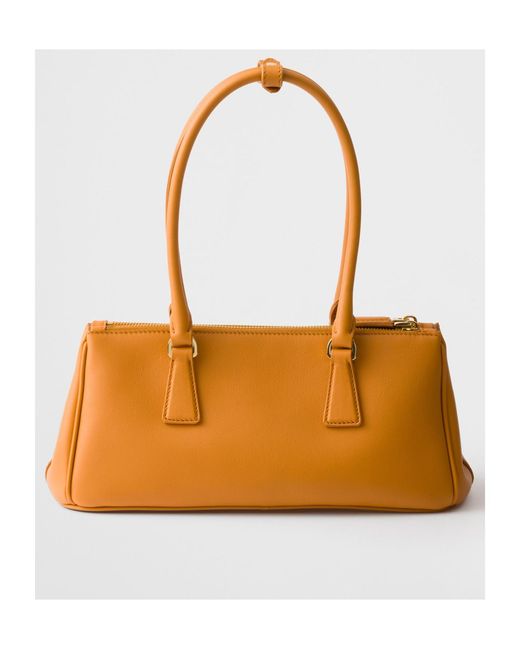 Prada Orange Galleria Medium Leather Bag