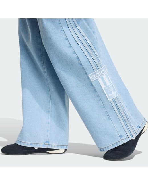 Adidas Originals Blue Adibreak Mid-Rise Wide-Leg Denim Jeans