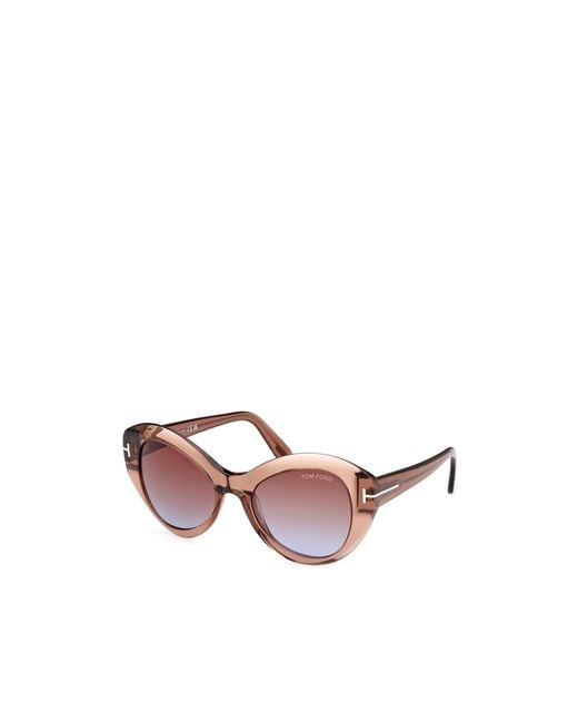 Tom Ford Pink Eyewear Butterfly Frame Sunglasses