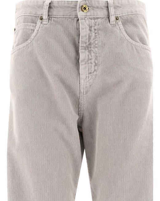 Miu Miu Gray Garment-Dyed Corduroy Pants