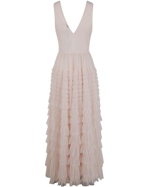 Twinset Multicolor Sleeveless V-Neck Dress