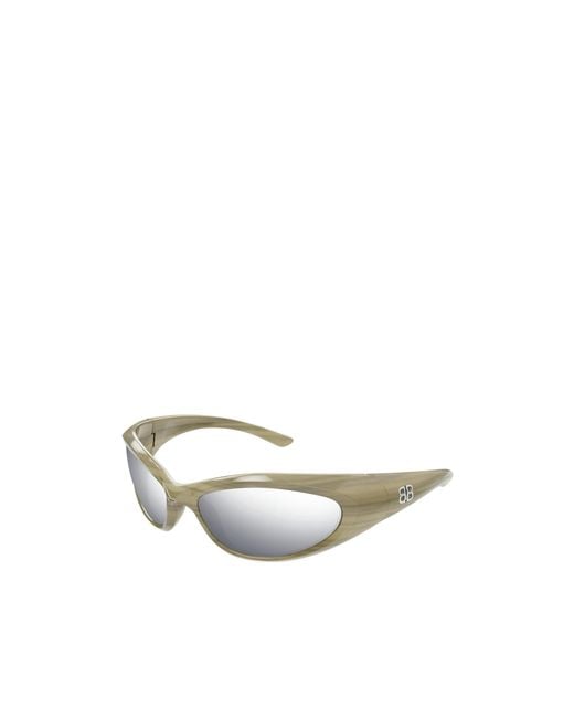 Balenciaga White Eyewear Cat Eye Frame Sunglasses for men