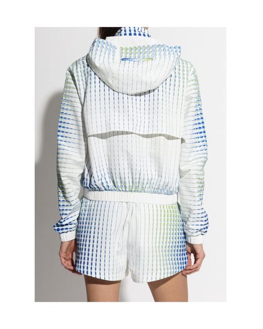Casablanca Blue Gradient Zip-Up Hooded Jacket
