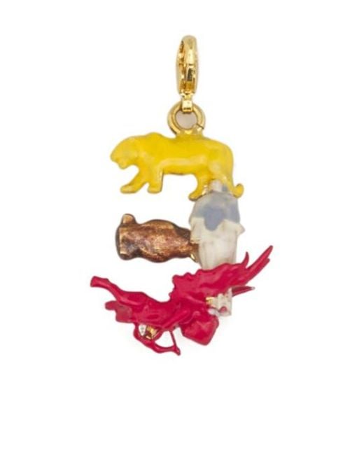 Marni White Alphabet E Charm Pendant