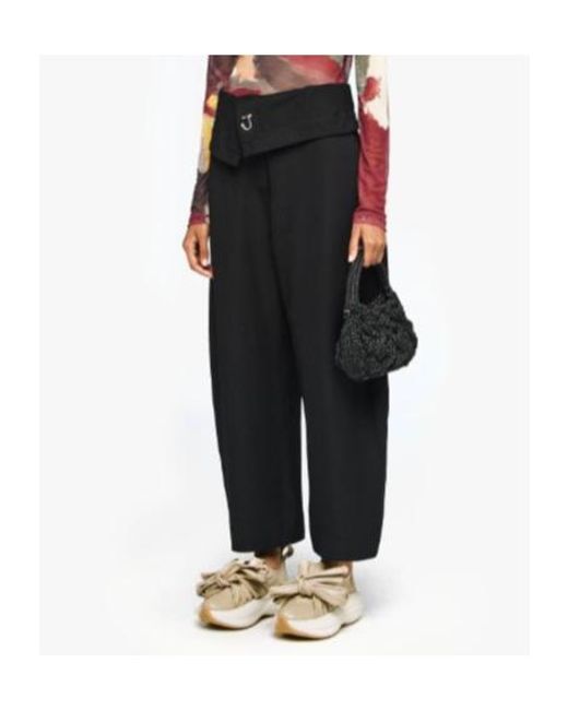 J.W. Anderson Black Jw Anderson Fold-Over Trousers