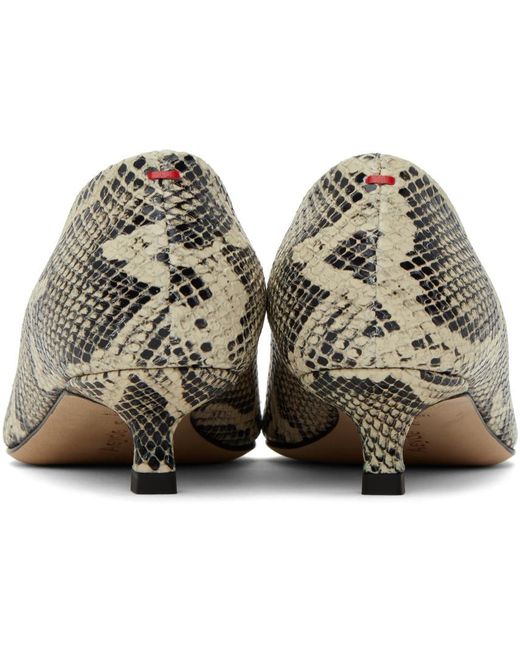 Aeyde Multicolor Embossed Pointed Toe Pumps