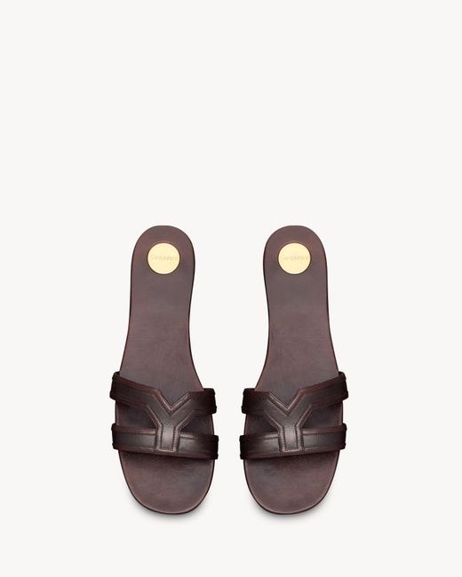 Saint Laurent White Mabrouka Slip-On Sandals