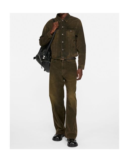 Acne Green Belt Loop Jeans for men