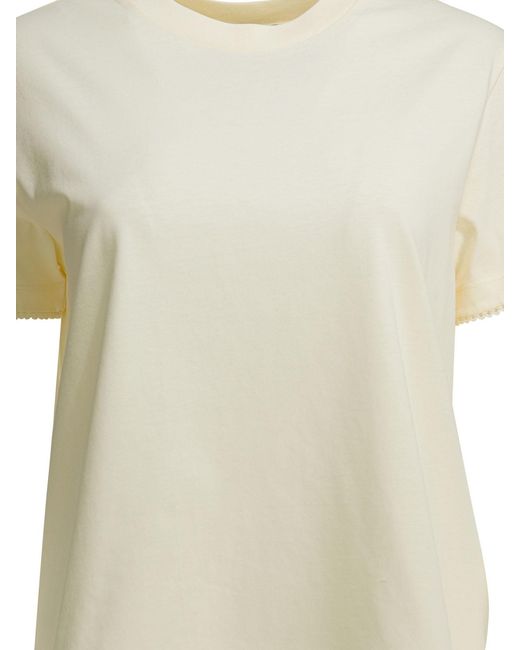 Moncler White Crew Neck Short-Sleeved T-Shirt