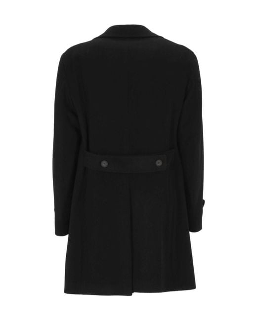 Tagliatore Black Long-Sleeved Coat for men