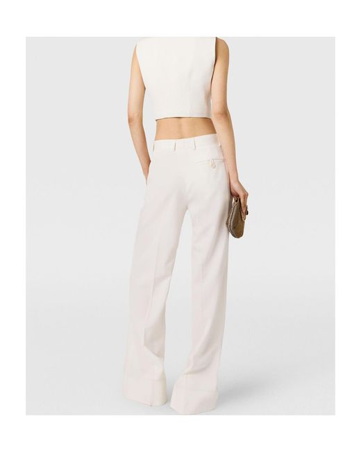 Stella McCartney White Casual Pants With Belt Loops