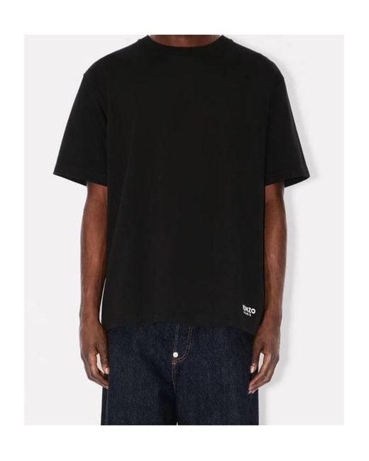 KENZO Black 'Boke Flower' Embroidered T-Shirt for men