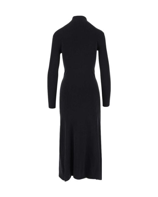 The Row Black Long-Sleeved Dress