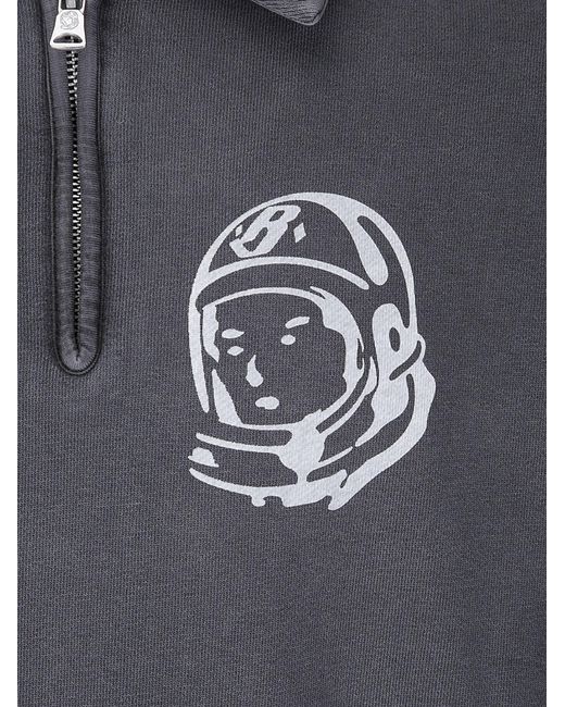 BBCICECREAM Gray Arch Logo Quarter Zip Sweatshirt for men