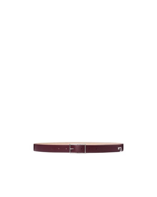 Tory Burch Purple Logo-Plaque Leather Belt