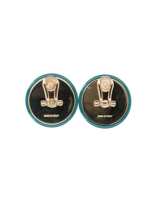 Miu Miu Blue Logo Earring