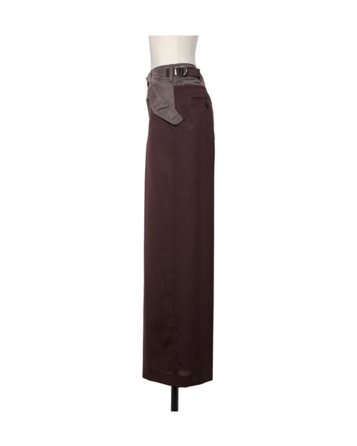 Sacai Purple Belt Loop Casual Pants