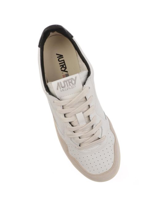 Autry White Medalist Low Sneakers for men