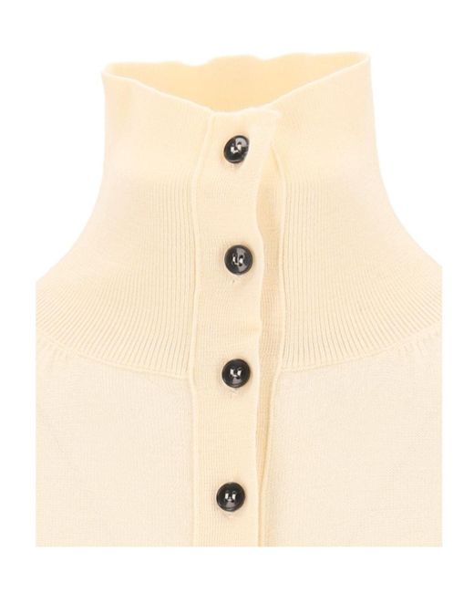 Barena Natural Stand-Up Collar Knitwear