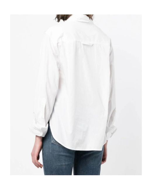Citizens of Humanity White Button-Up Long-Sleeved Shirt