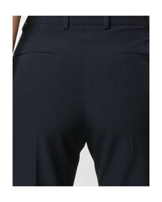 Seventy Black Slim Fit Cropped Tailored Trousers
