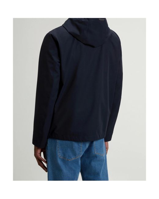 Woolrich Blue Two-Layered Pacific Jacket for men