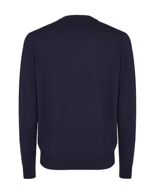 Fendi Blue Wool Licious Pullover for men
