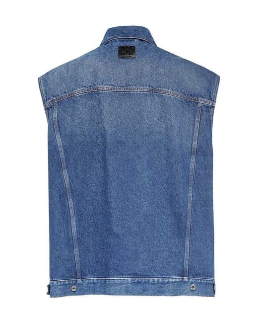 Off-White c/o Virgil Abloh Blue Buttoned Denim Vest for men