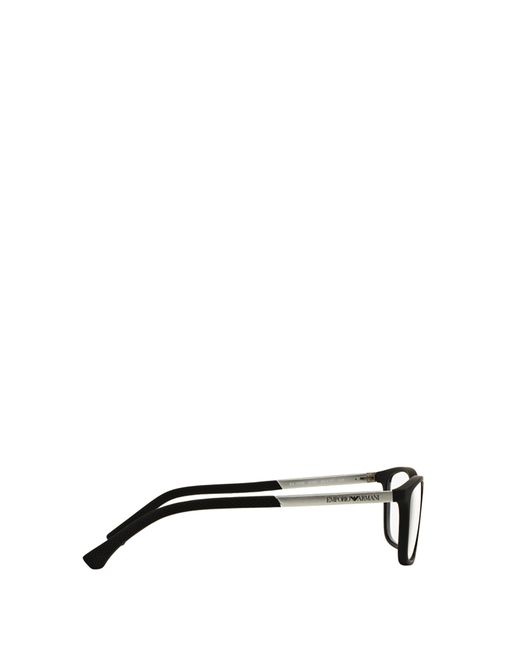 Emporio Armani White Square Frame Glasses for men