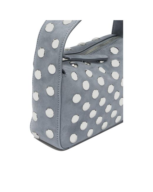 Khaite Blue Elena Zipped Small Tote Bag