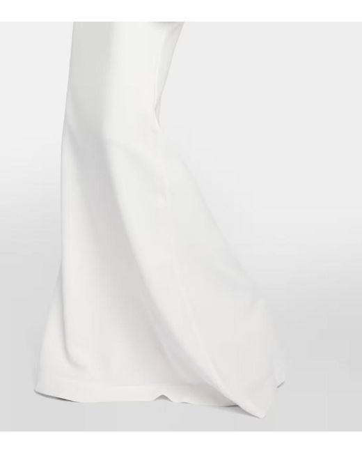 Roland Mouret White Embellished Crêpe Gown