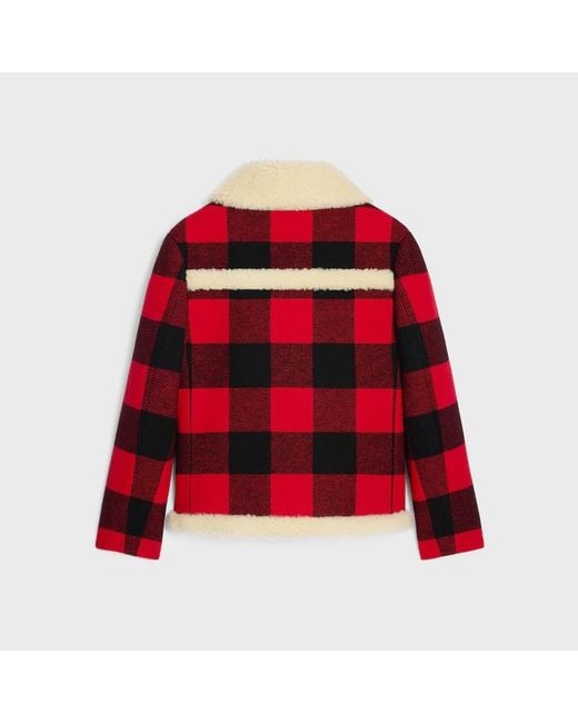 Céline Red Peacoat