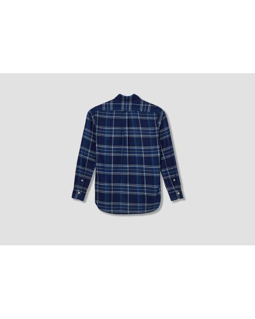 Drake's Blue Long Sleeve Shirt for men