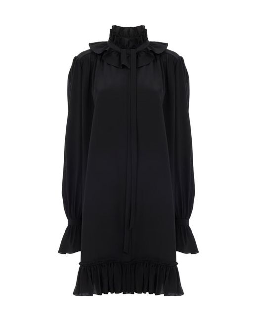 Chloé Black Chloé Long-Sleeve Mini Dress