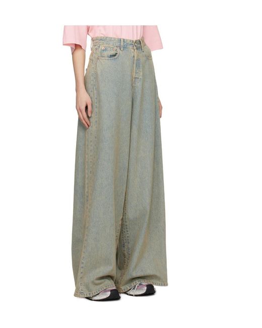 Vetements Green Big Shape Jeans for men