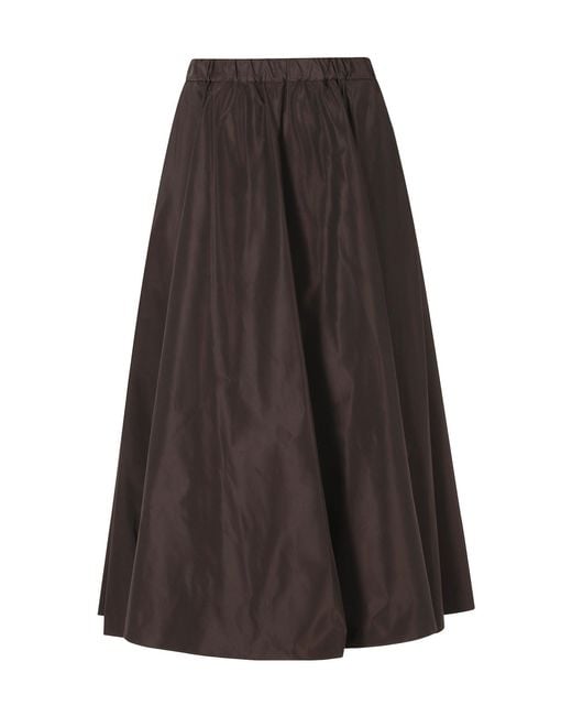 Aspesi Brown Logo Skirt