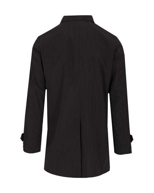 Moorer Black Vittor Ac Long Nylon Jacket for men
